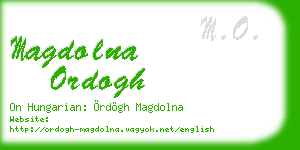 magdolna ordogh business card